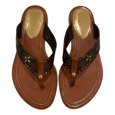 Louis Vuitton sandals flip-flops white leather 9 LV or 10 US 43 EUR FD0076