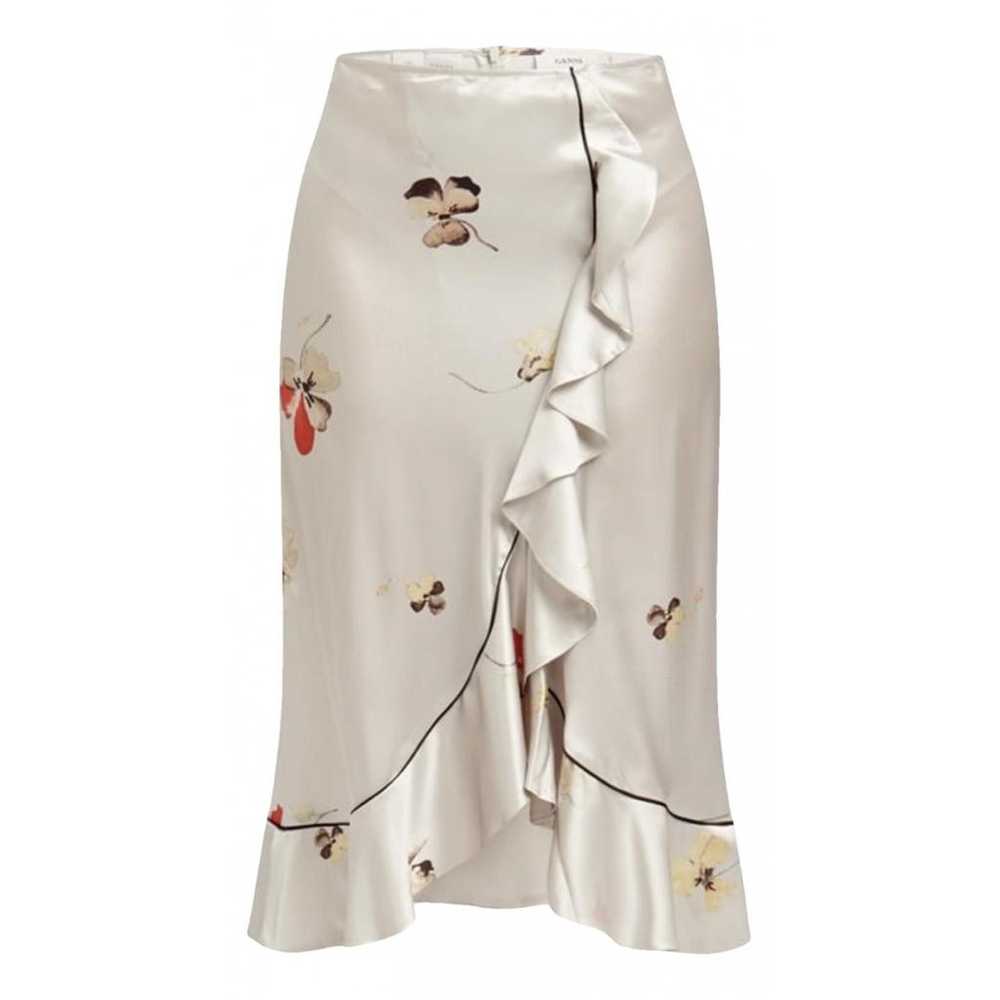 Ganni Silk mid-length skirt - image 1