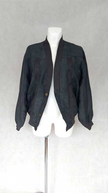 Pierre Cardin Vintage aviator jacket in pure black