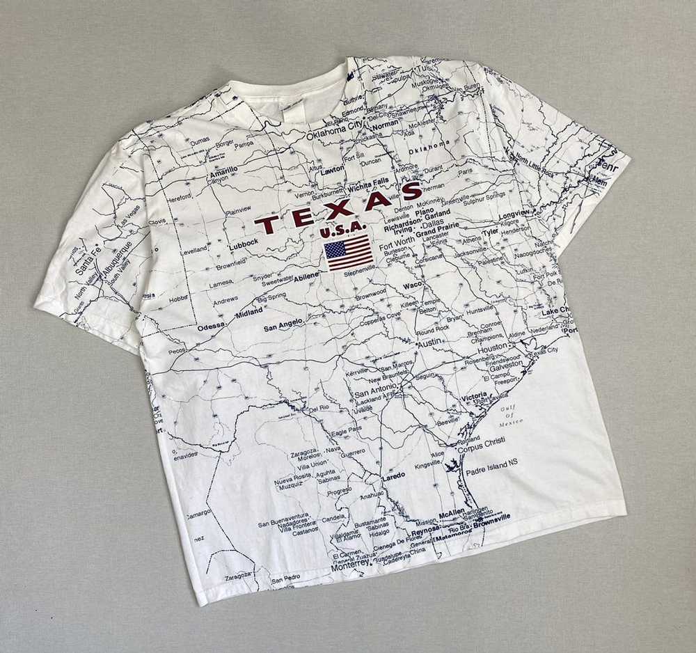 Streetwear × Vintage Texas Map All Over Print T S… - image 1