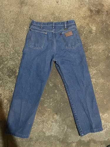 High Waisted Bareback Wrangler Jeans No Back Pockets Mom Jeans 80s 90s  Vintage