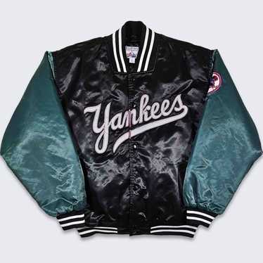 New York Yankees Vintage 90s Majestic Satin Bomber Jacket - MLB Baseball  Black Red Coat - Size Men's Medium ( M ) - FREE Shipping
