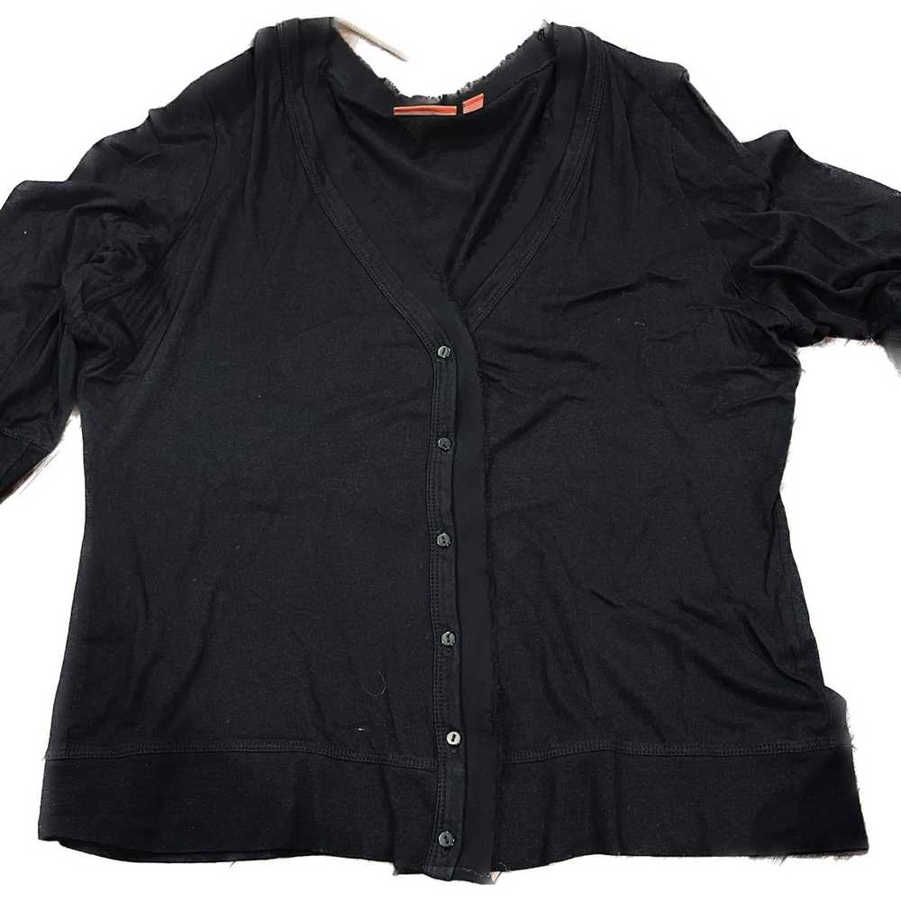 Other Elle T-shirt Button Up Cardigan Chiffon Tri… - image 2
