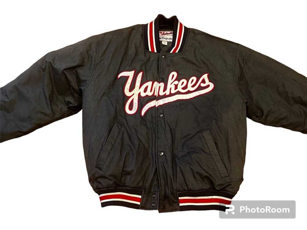 Vintage 00s Navy Majestic NY Yankees Varisty Jacket - Medium Nylon– Domno  Vintage
