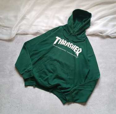 80s THRASHER ダイヤ スウェット パーカー L ブラック USA製