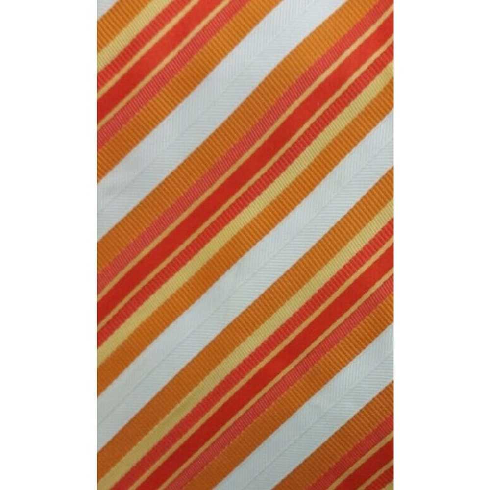 Hugo Boss HUGO BOSS Orange Striped Silk Tie ITALY… - image 3