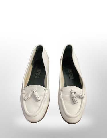 Gucci GUCCI White Leather Vintage Slip OnLoafer Mo