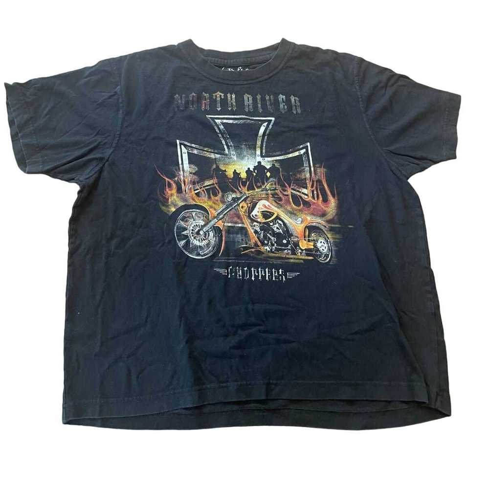 North River Men’s North River Choppers Tshirt mot… - image 1