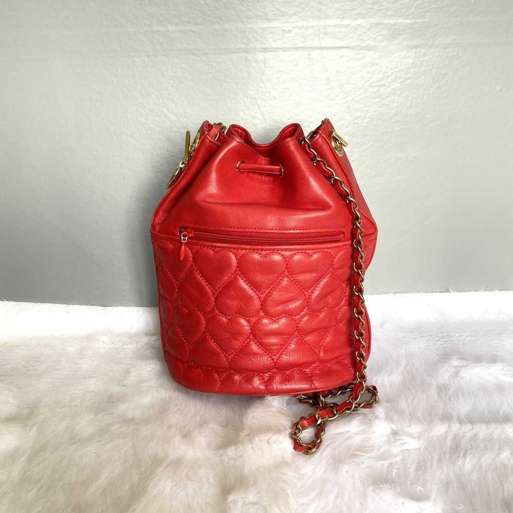 Moschino × Vintage Moschino Vintage Red Quilted H… - image 4