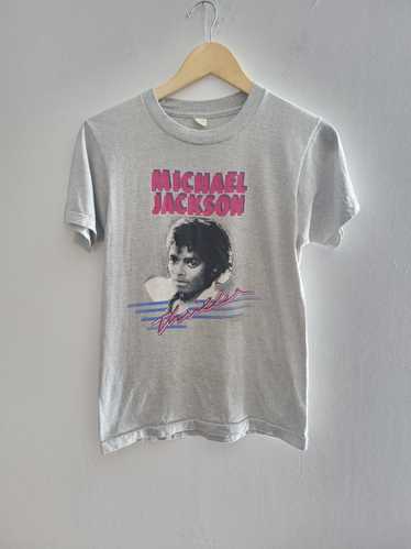 Vintage Michael Jackson LA Gear Style Toe Stand Metallic Silver Print T- Shirt. (Vintage 80s /90s Original!)