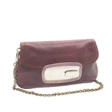 Mirage leather clutch bag Prada Purple in Leather - 25686591