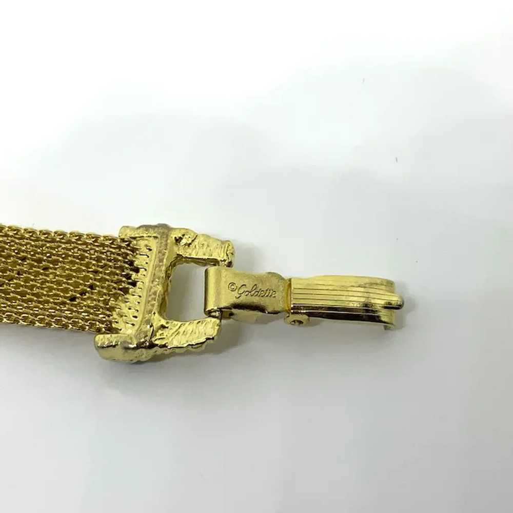 Goldette Gold-tone Mesh Chain Bracelet - image 10