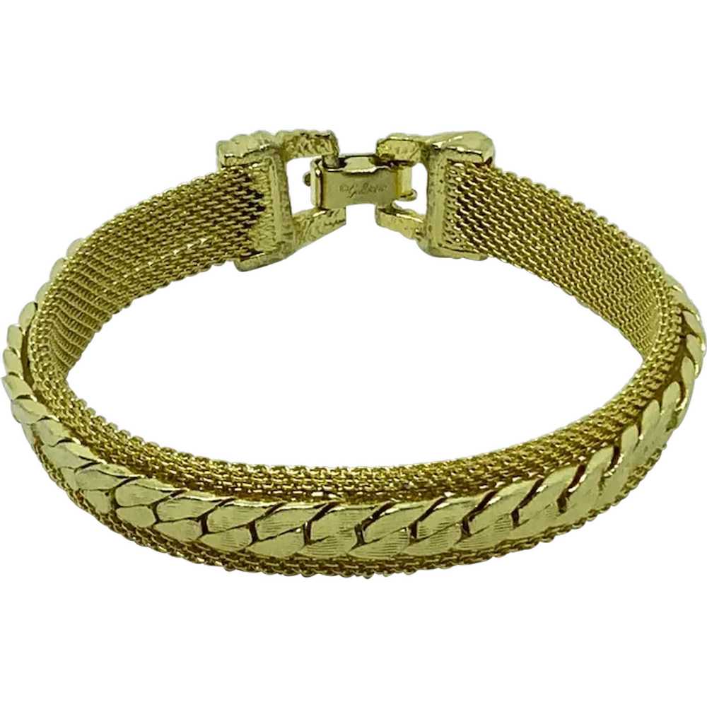 Goldette Gold-tone Mesh Chain Bracelet - image 1