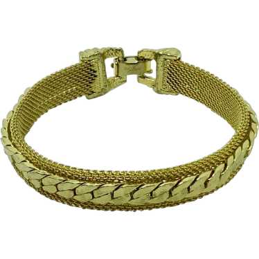 Goldette Gold-tone Mesh Chain Bracelet - image 1