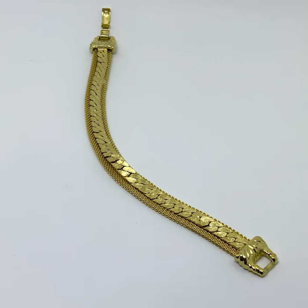 Goldette Gold-tone Mesh Chain Bracelet - image 4