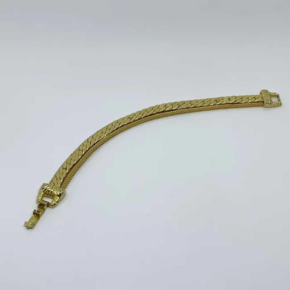 Goldette Gold-tone Mesh Chain Bracelet - image 5