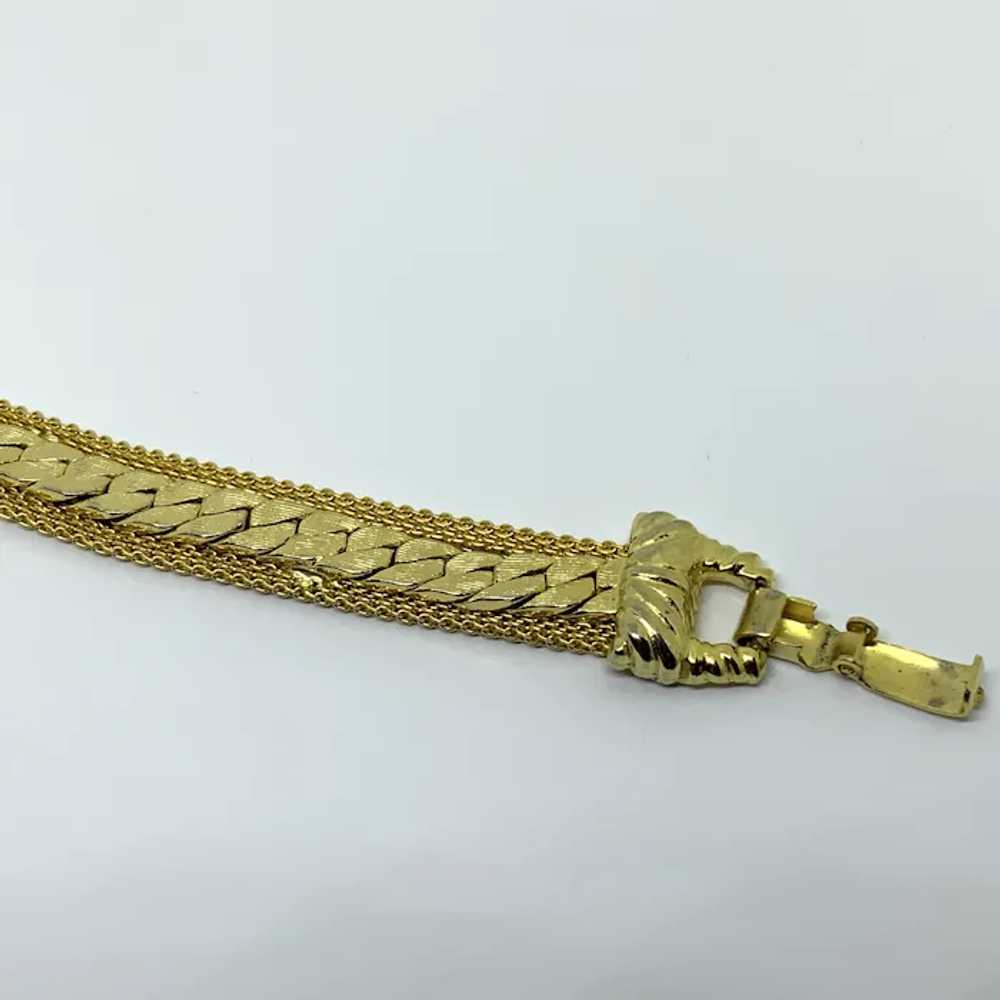 Goldette Gold-tone Mesh Chain Bracelet - image 6