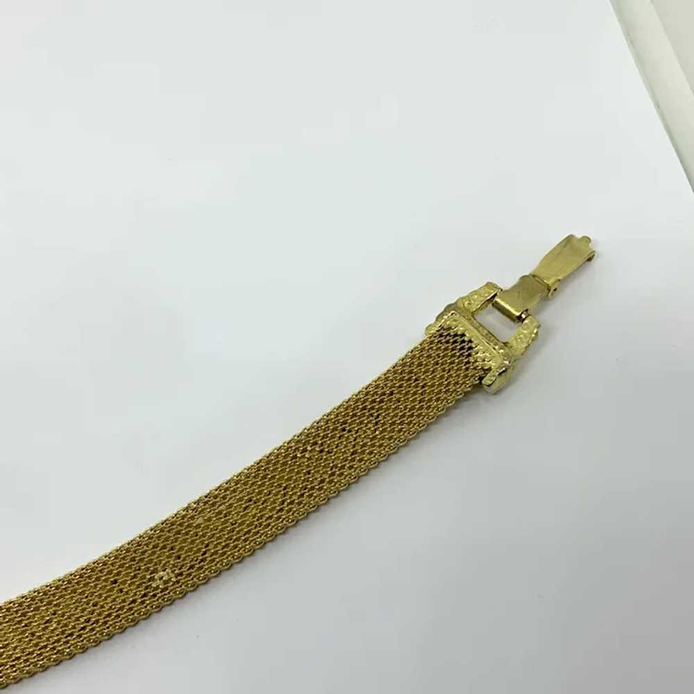 Goldette Gold-tone Mesh Chain Bracelet - image 9