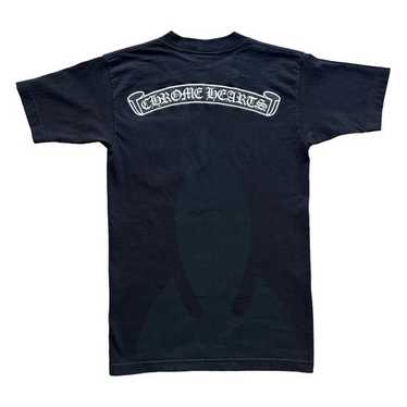 クロムハーツ ヴィンテージ ブルー スクロール ロゴ Tシャツ