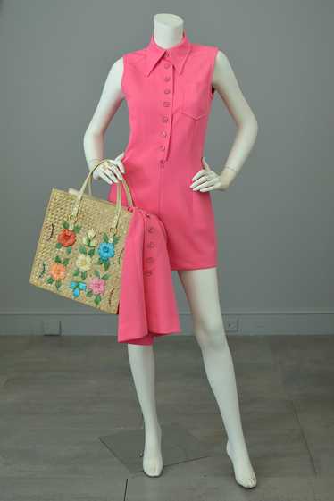 1970s Barbie Hot Pink Romper and Matching Skirt Tw
