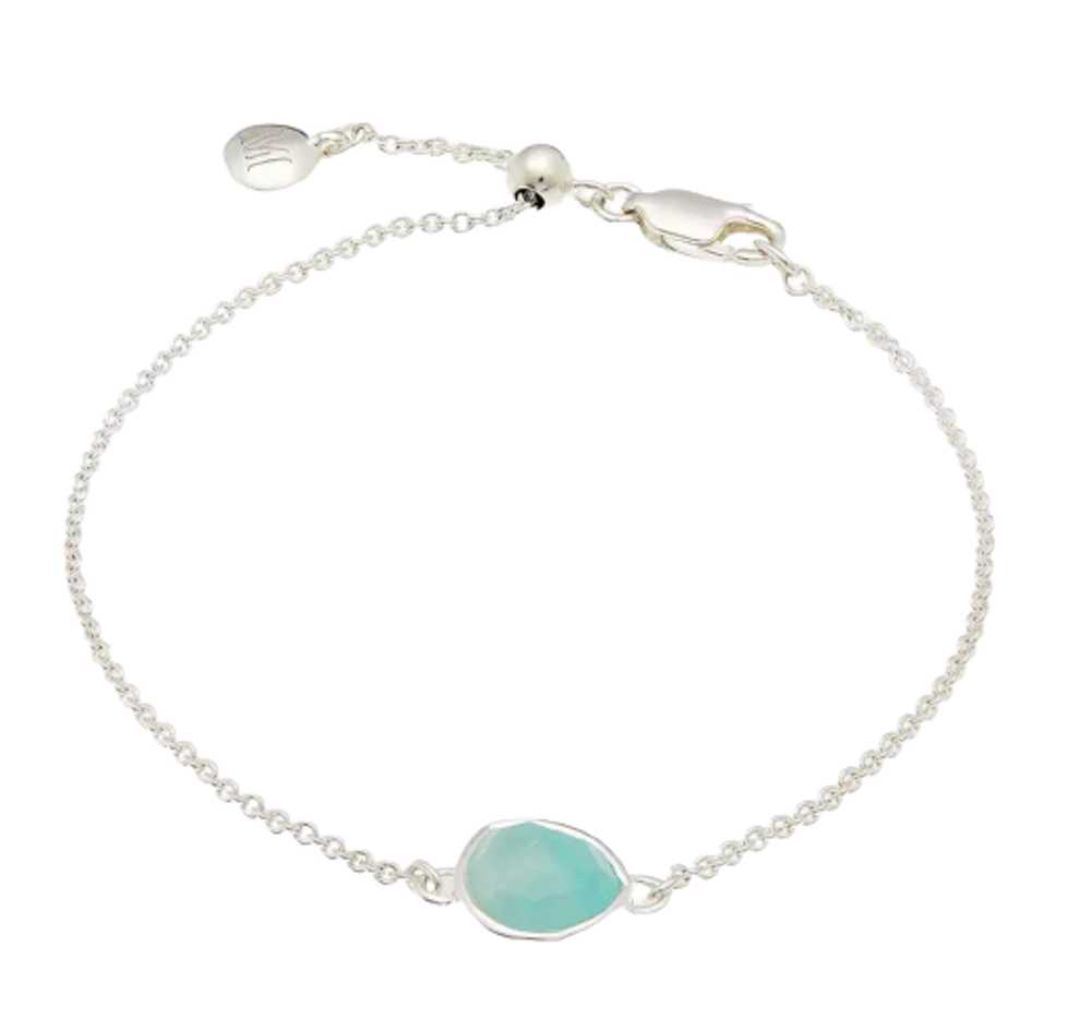 Monica Vinader Silver Amazonite Siren Fine Chain … - image 1