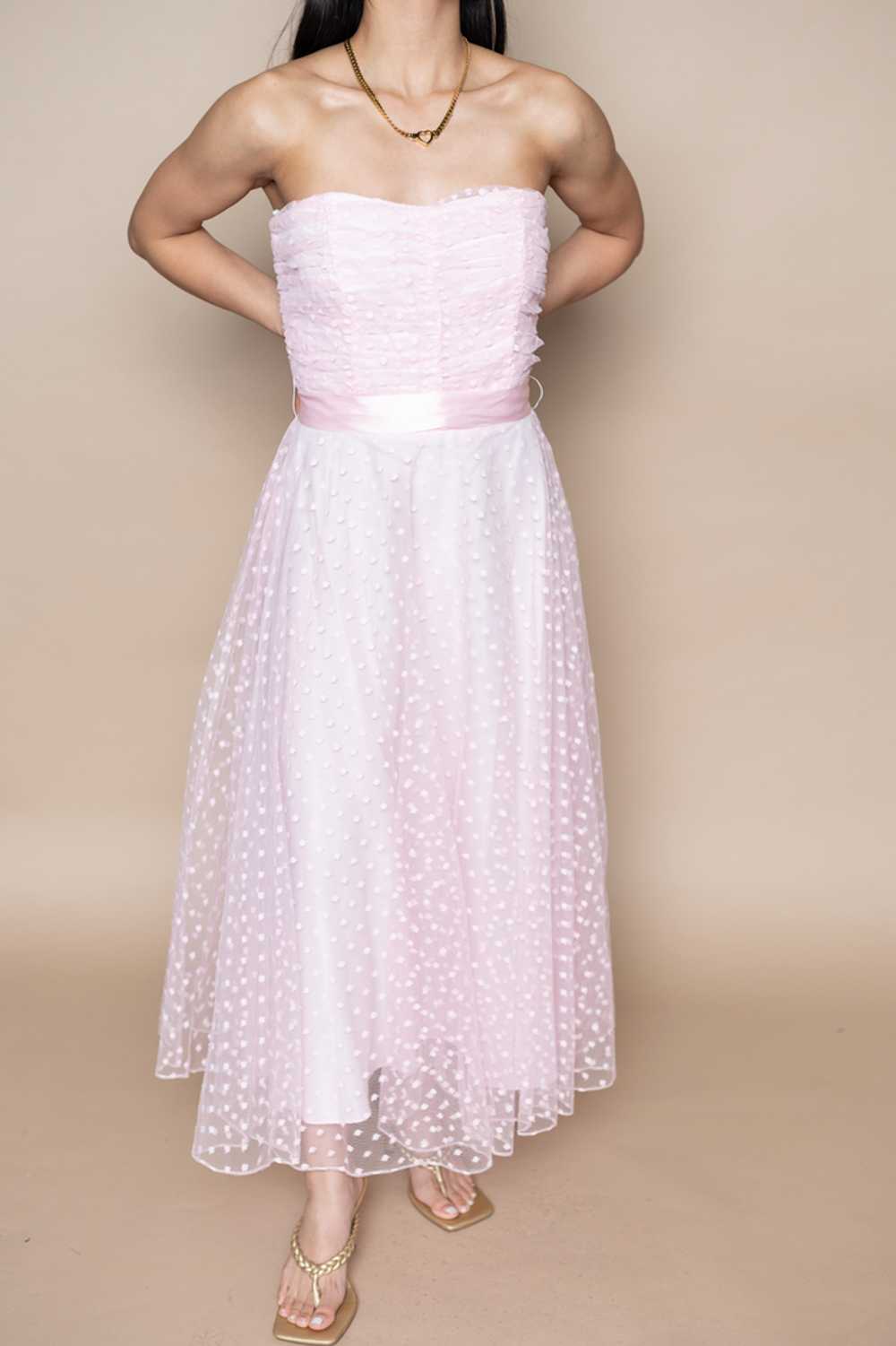 Pink Lace Debutante Dress - image 1