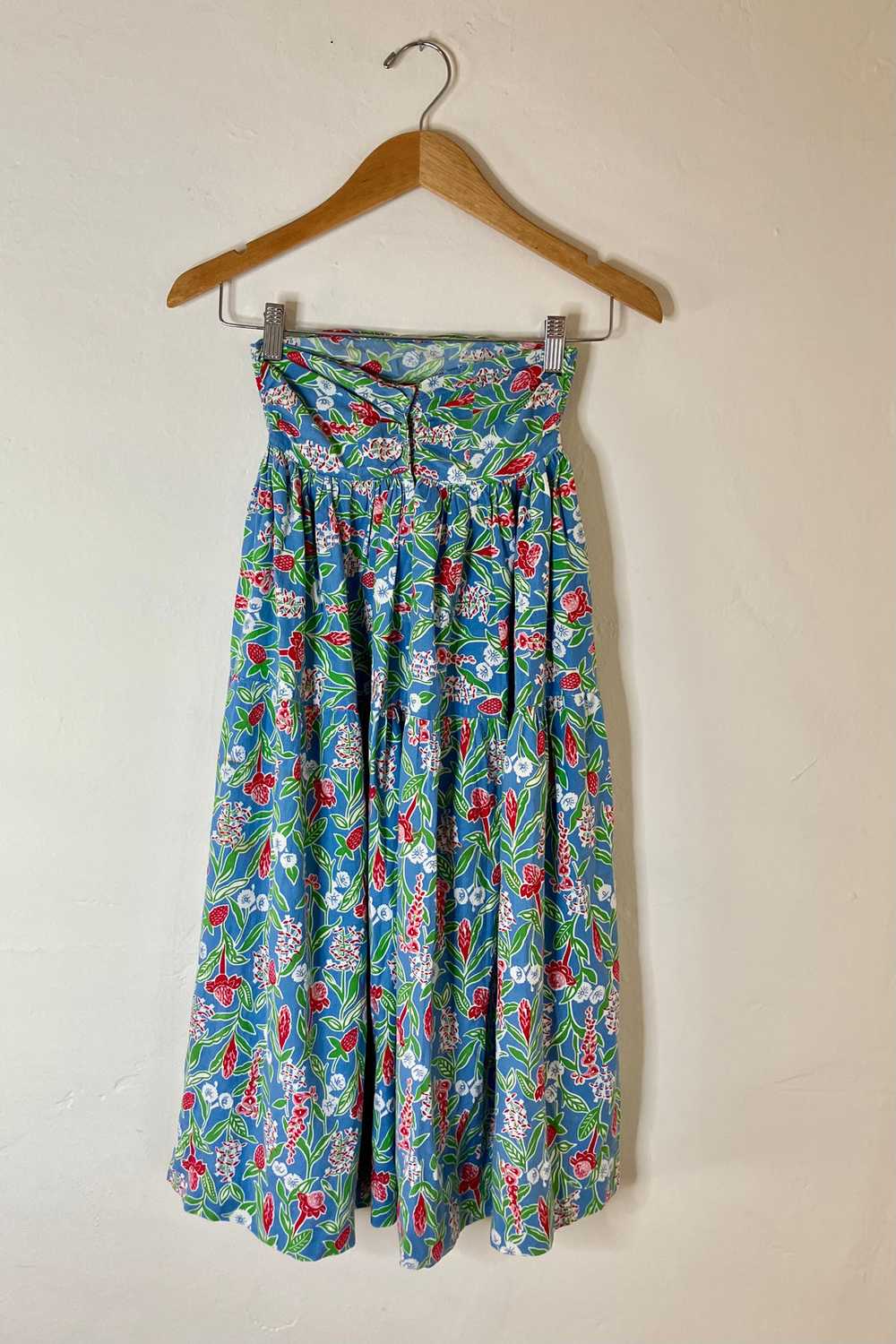 Vintage Botanical Bandeau Mini Dress or Midi Skirt - image 4