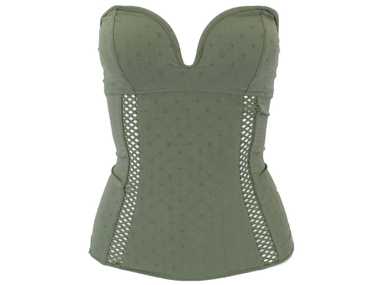 Reworked Louis Vuitton front laced corset –