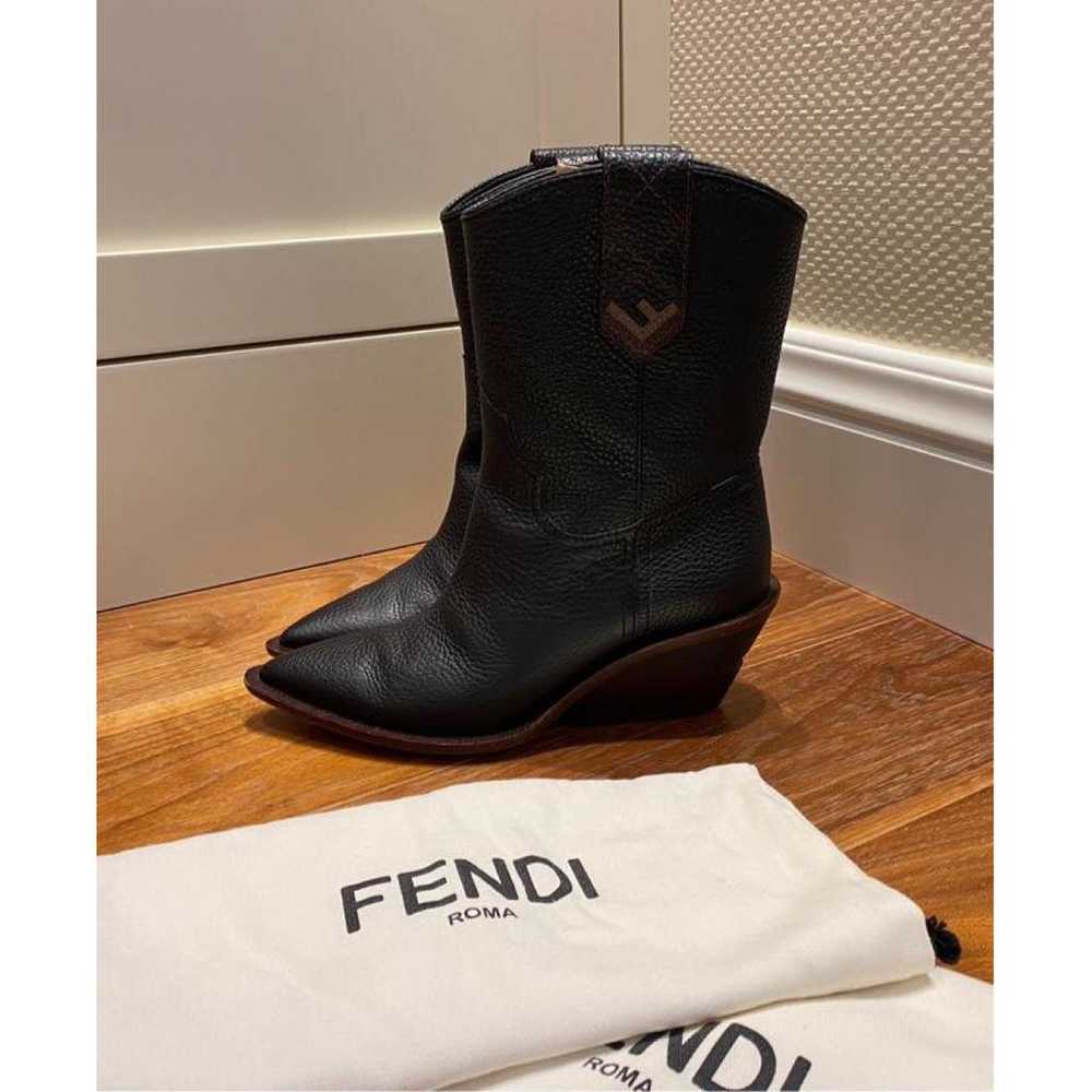 Fendi Cowboy leather riding boots - image 2