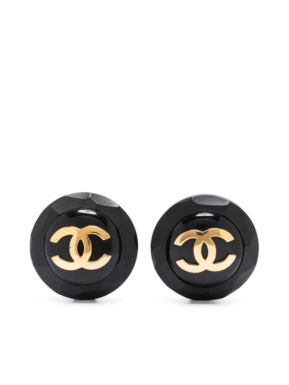 CHANEL Pre-Owned 1984/1990 CC clip-on earrings - … - image 1