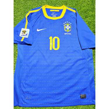 2010/11 Brazil Home Jersey #10 Ronaldinho Large Nike World Cup Brasil NEW