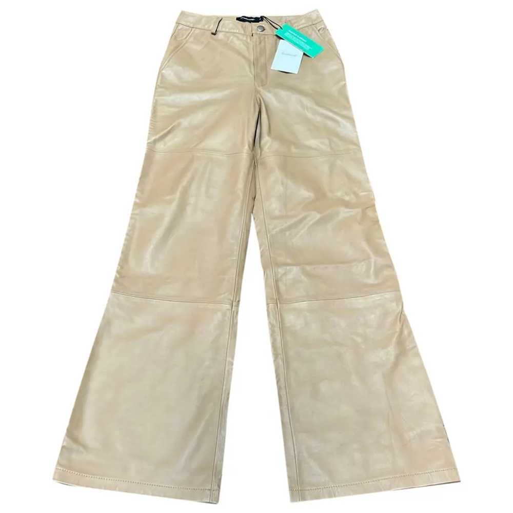 Deadwood Leather straight pants - image 1