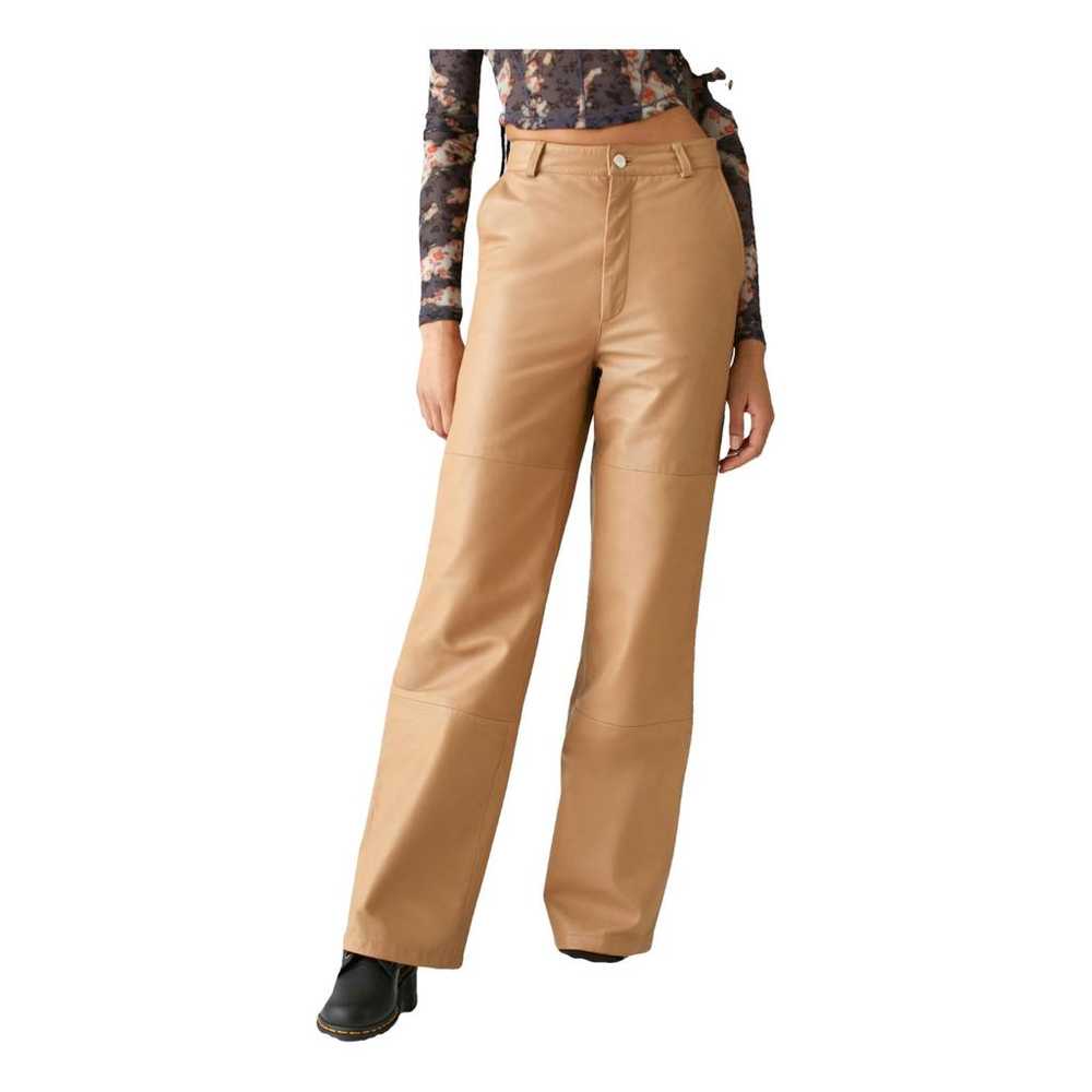 Deadwood Leather straight pants - image 2