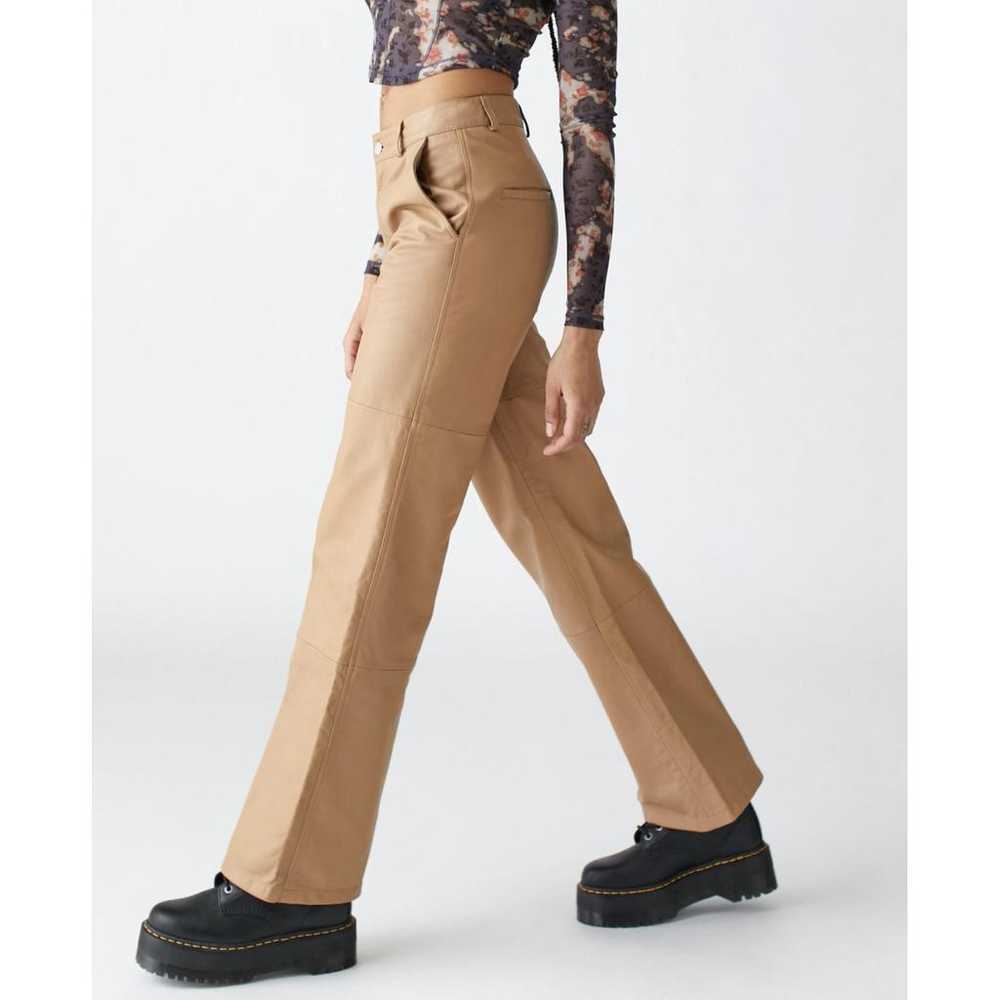 Deadwood Leather straight pants - image 3