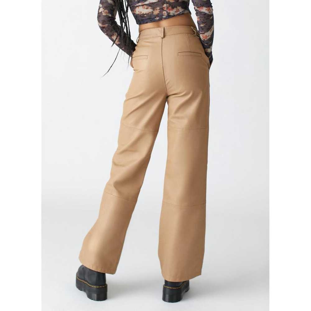 Deadwood Leather straight pants - image 4