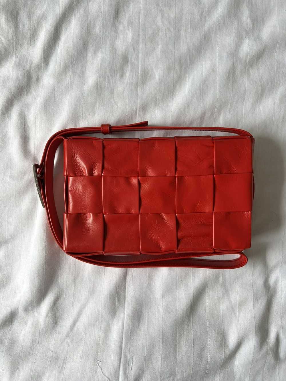 Bottega Veneta Bottega Venetta Red Cassette Messe… - image 1