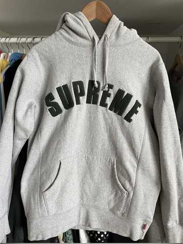 Supreme Chenille Arc Logo Hooded Sweatshirt Medium - Gem