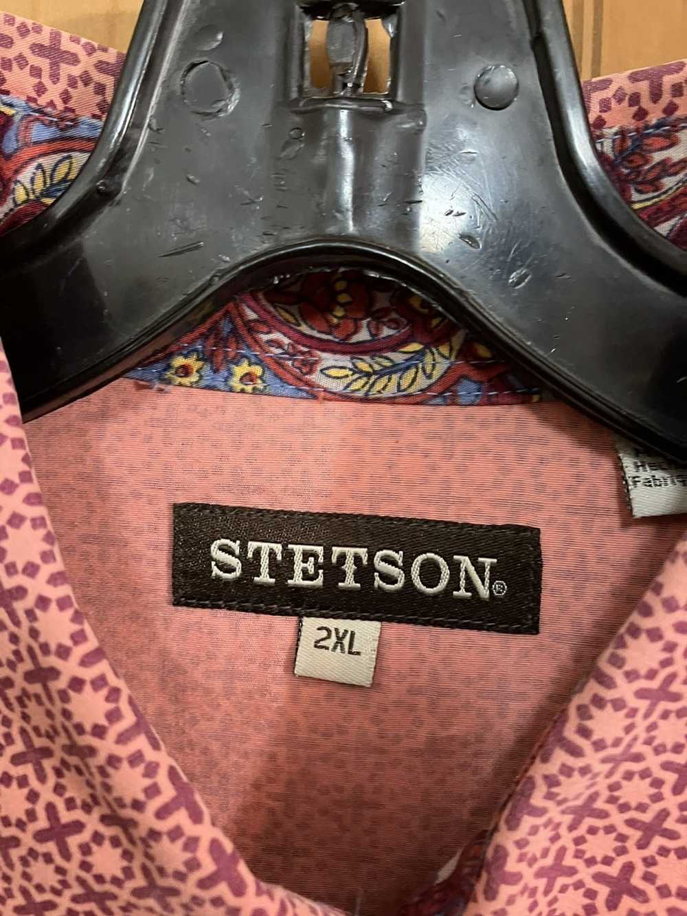 Stetson Stetson 2XL Red western Yoke L/S Pearl Sn… - image 3