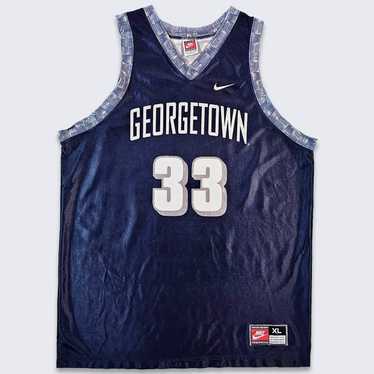 Georgetown Hoyas NCAA Gray Navy Blue Jordan Elite Stitched Basketball Jersey  in 2023