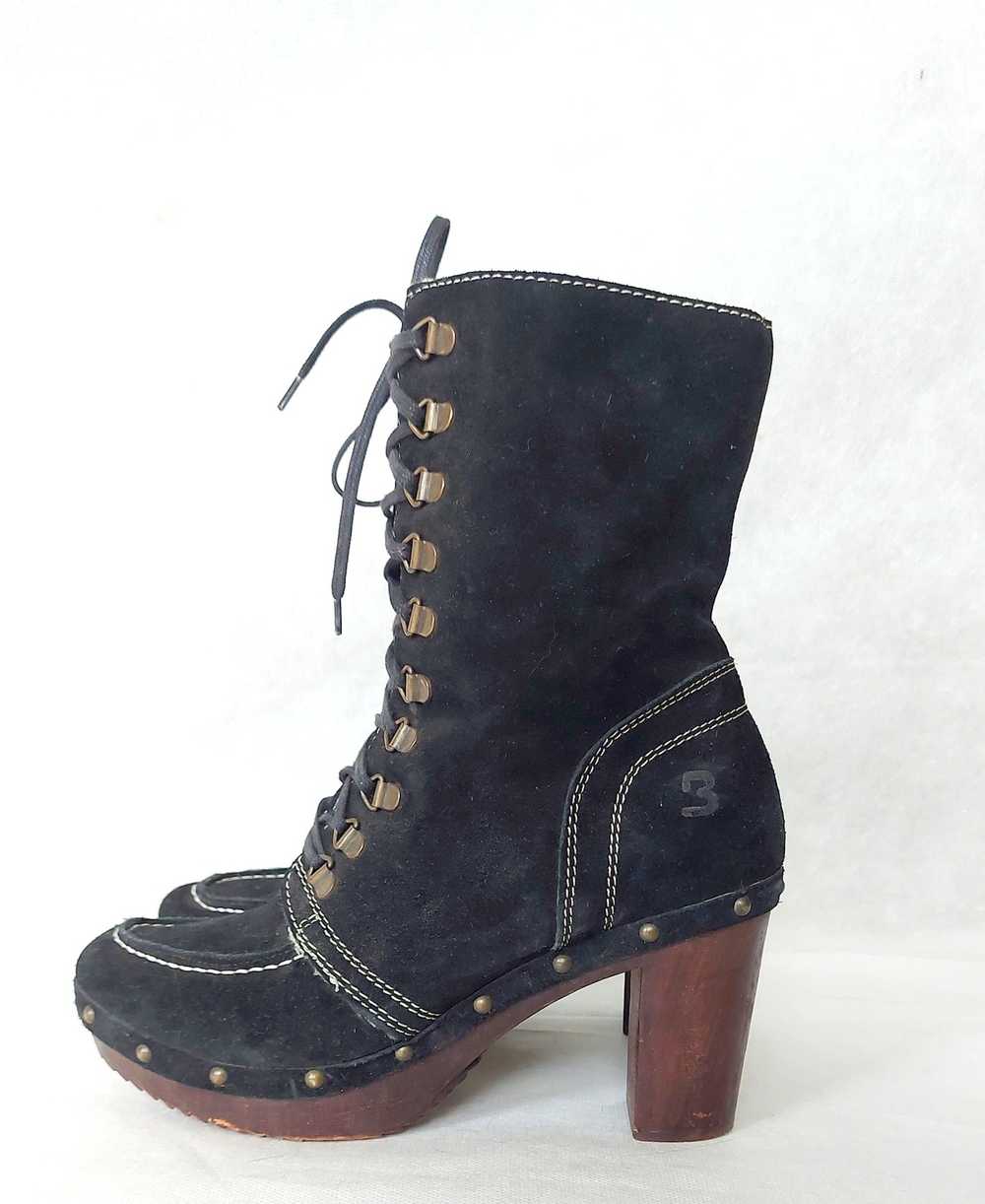 Bullboxer Vintage black suede Bull Boxer booties,… - image 1