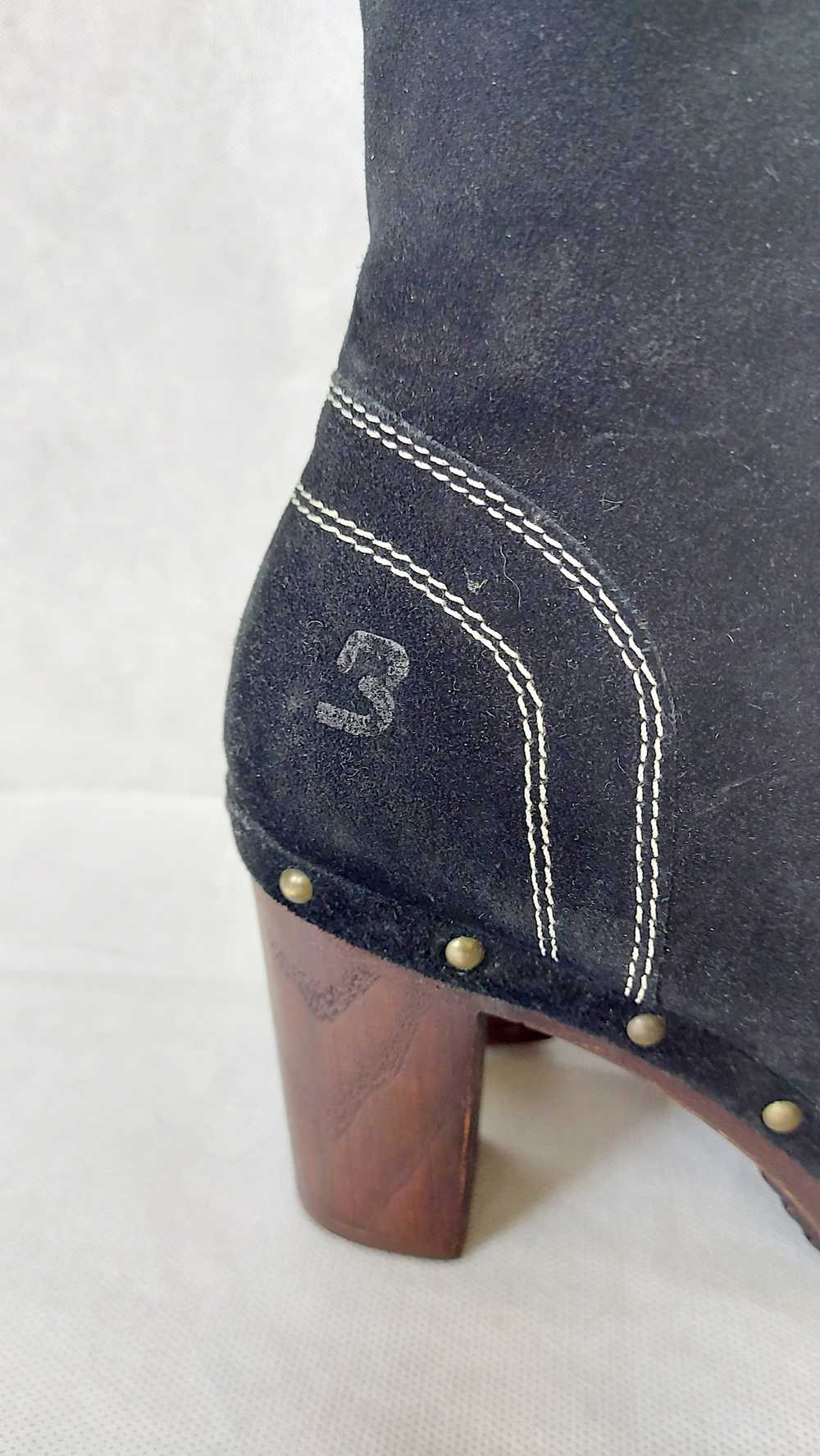 Bullboxer Vintage black suede Bull Boxer booties,… - image 8