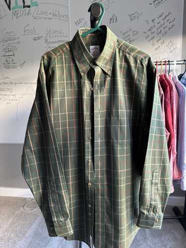 Brooks Brothers Brooks Brothers Green Plaid Button