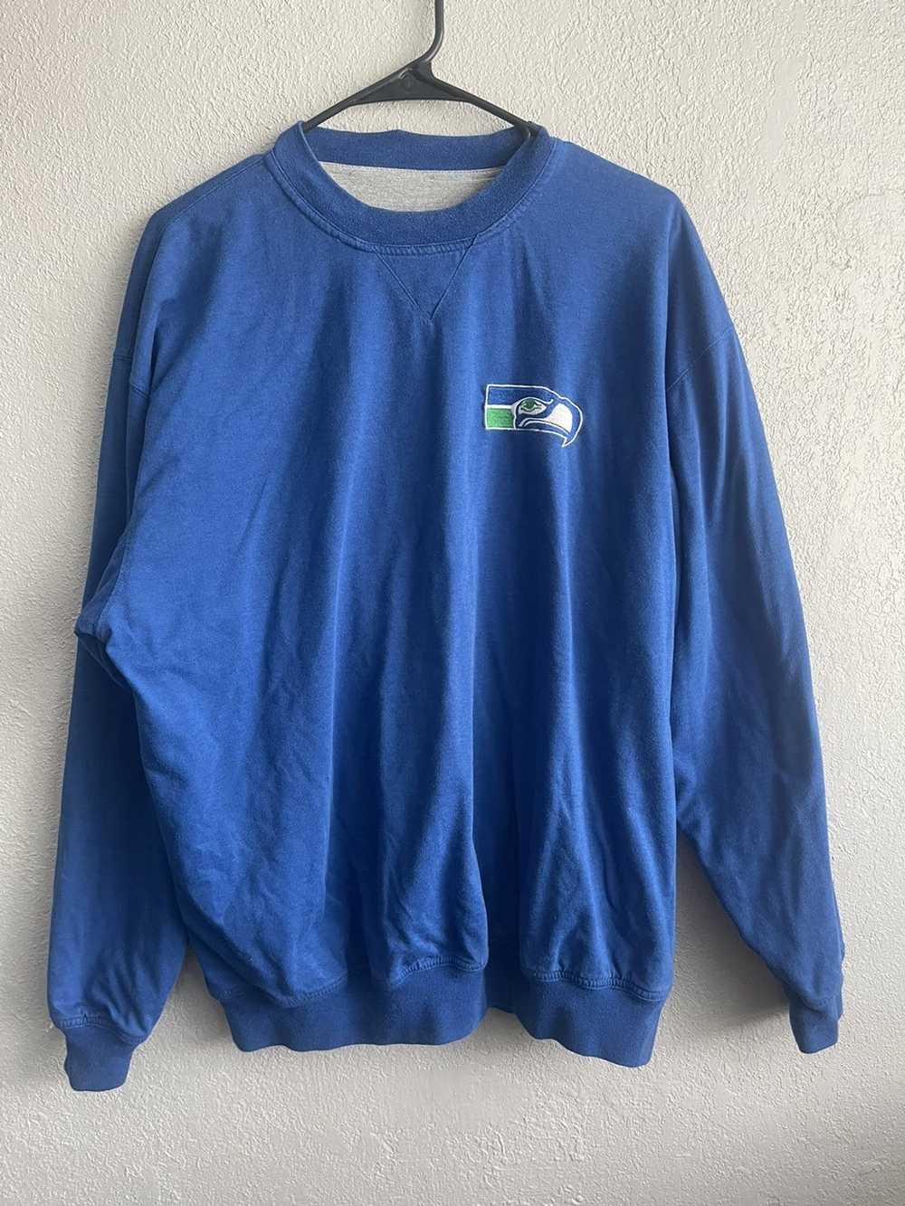 NFL 90s Reversible Seahawks crew neck sweater siz… - image 1