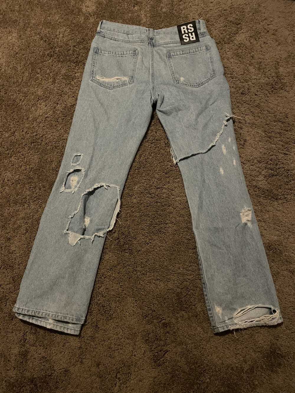 Raf Simons AW19/20 Destroyed Double Layer Jeans - image 2