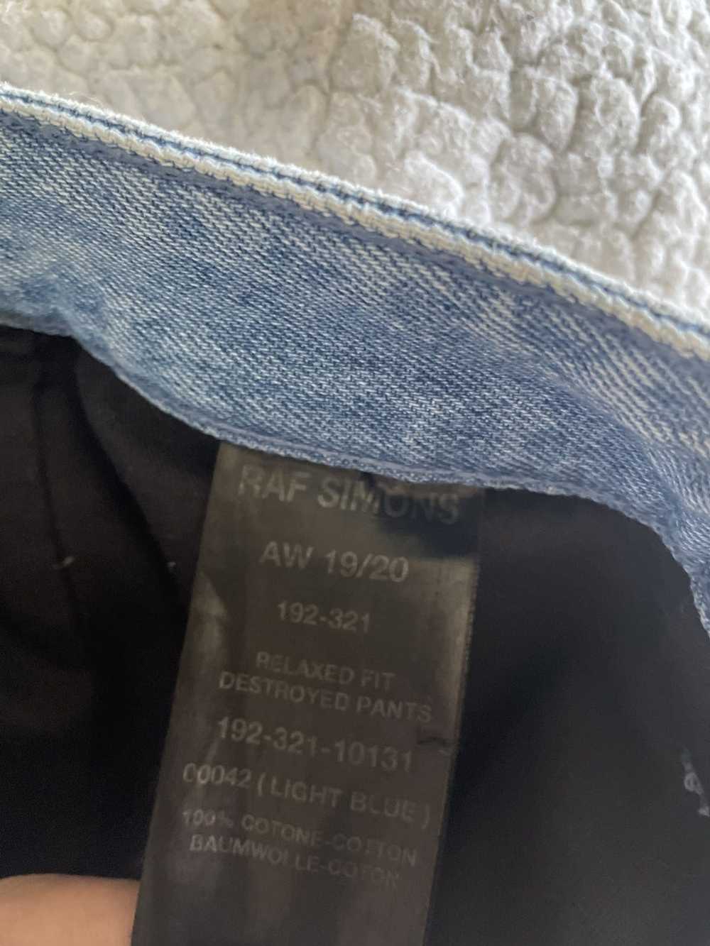 Raf Simons AW19/20 Destroyed Double Layer Jeans - image 4