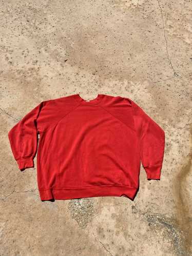 Streetwear × Vintage Vintage Red Raglan Crewneck
