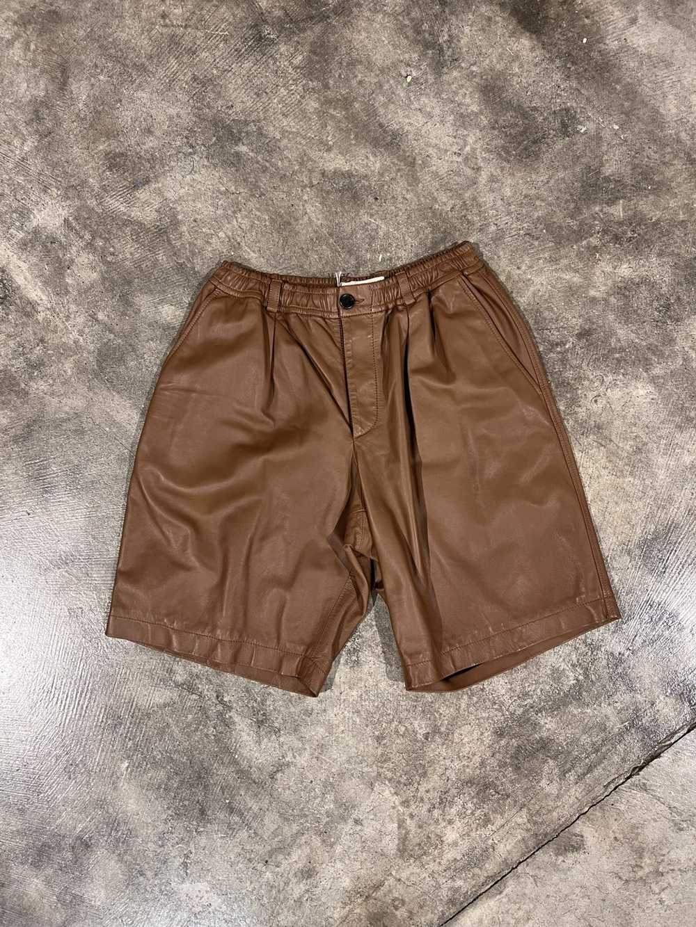 Marni Marni Leather Shorts - image 1