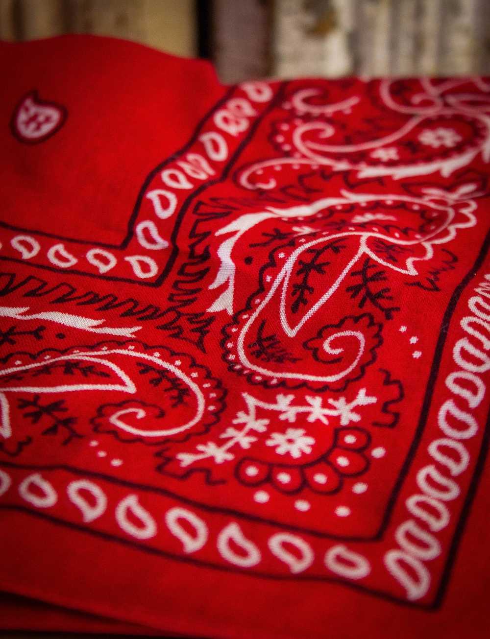 Vintage Vintage Red Paisley Bandana - image 2