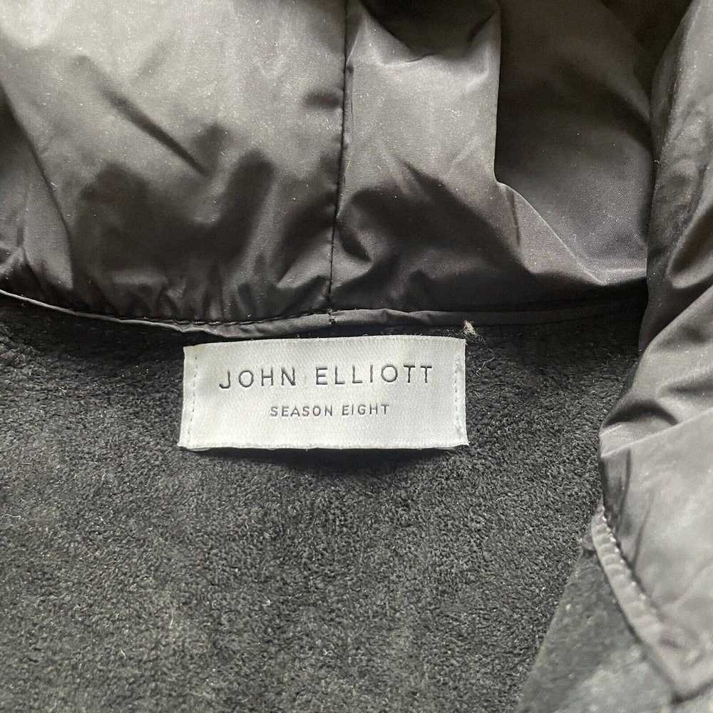 John Elliott John Elliott Black Leather Patchwork… - image 4