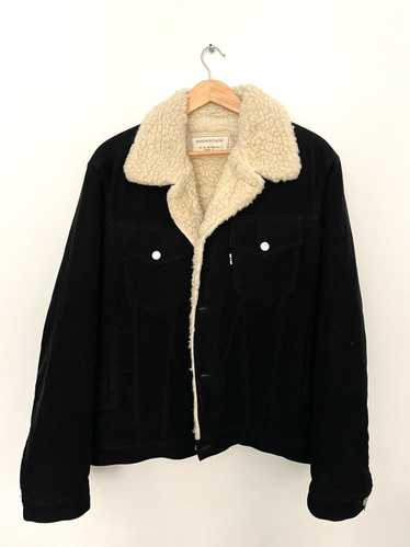 Maison Kitsune Black Wool Shearling Jacket Maison 